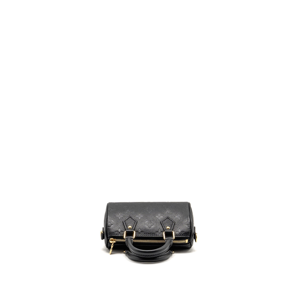LOUIS VUITTON NANO SPEEDY MONOGRAM EMPREINTE LEATHER BLACK GHW