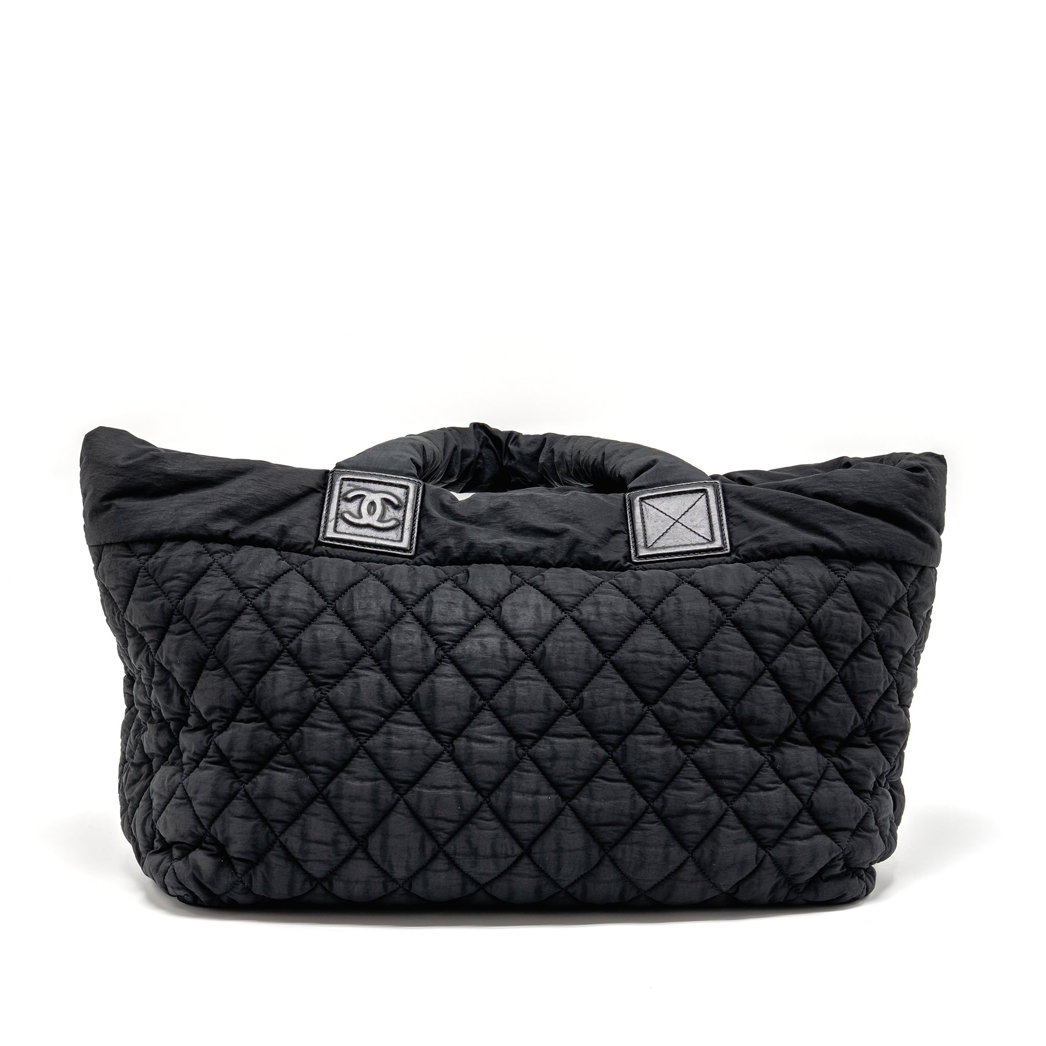 CHANEL COCOON TRAVEL TOTE BAG NYLON/CANVAS BLACK SHW