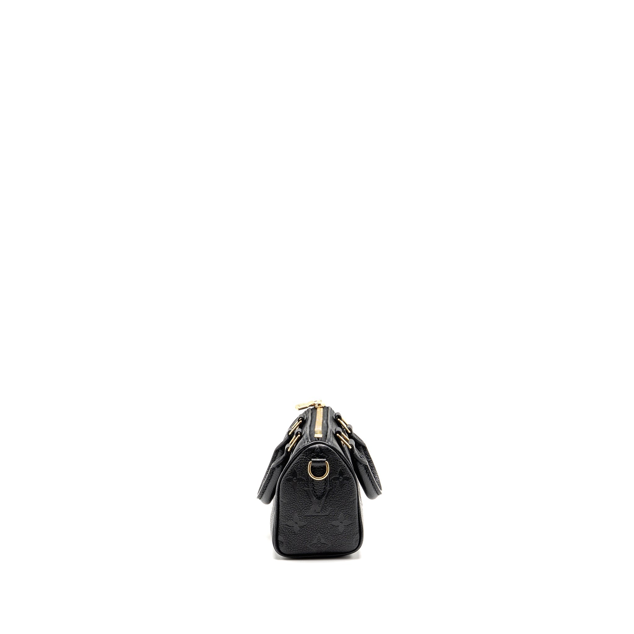 LOUIS VUITTON NANO SPEEDY MONOGRAM EMPREINTE LEATHER BLACK GHW