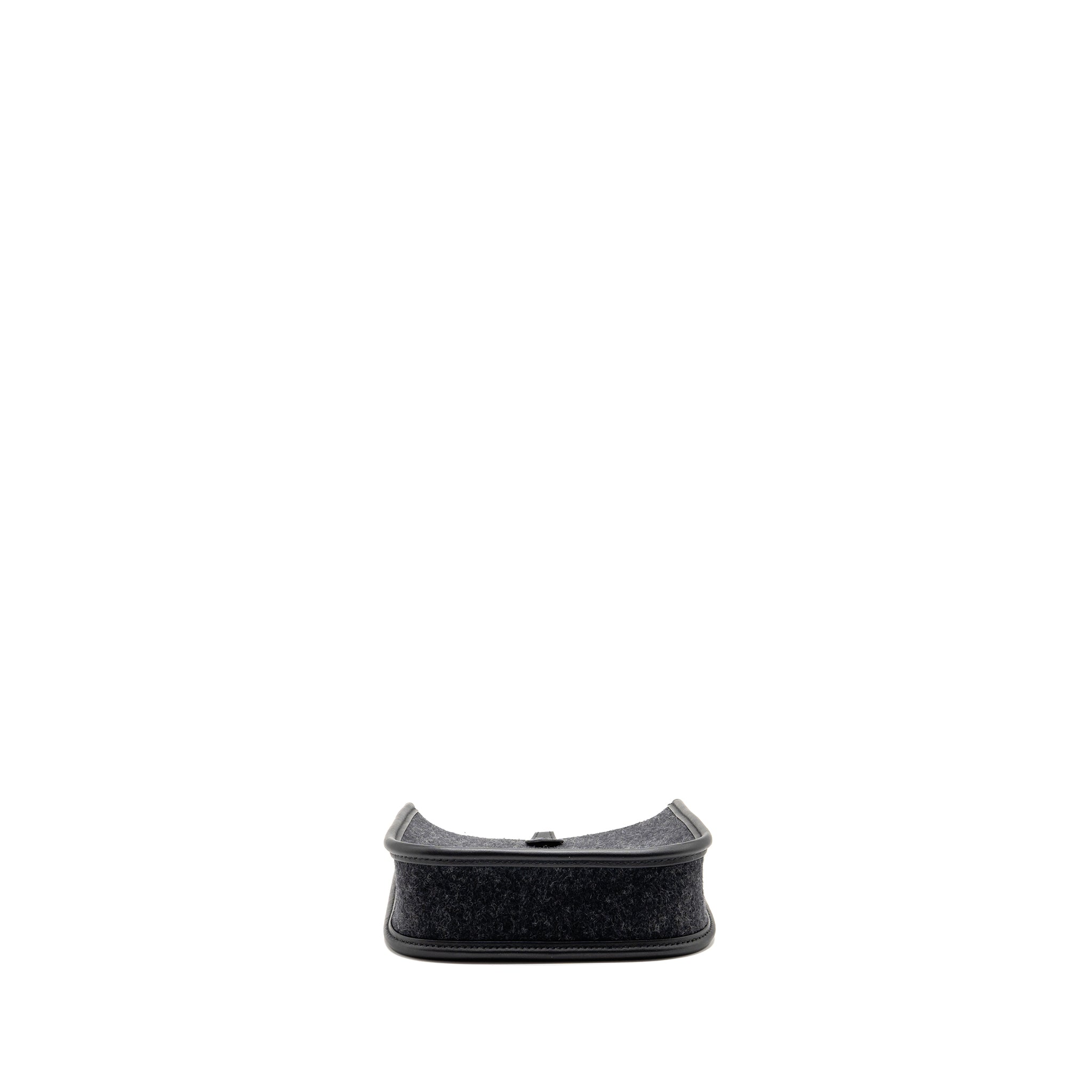 HERMES MINI EVELYNE FEUTRE/SWIFT/SANGLE WOOL GRAPHITE/BLACK SHW