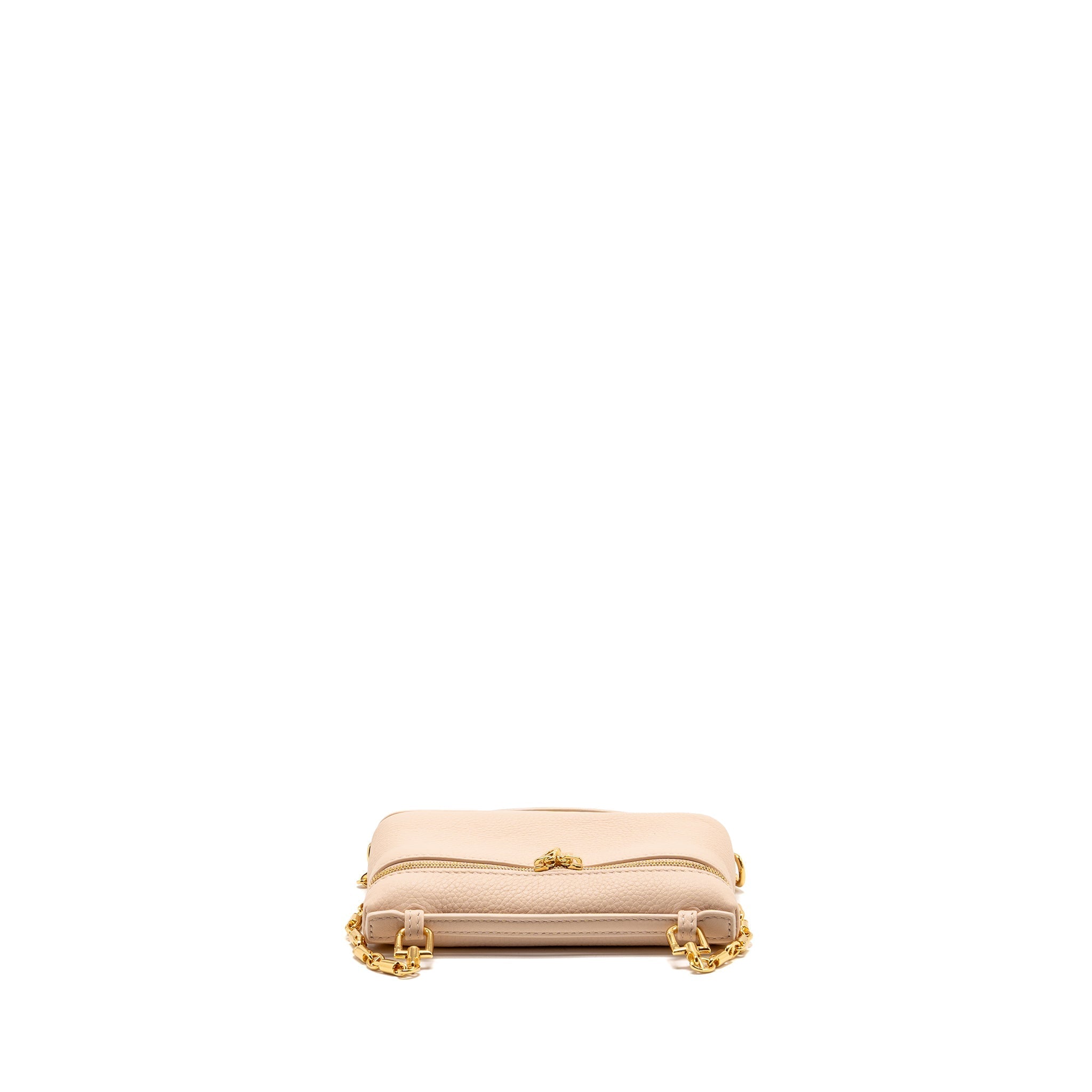 LORO PIANA EXTRA POCKET MINI POUCH CALFSKIN LIGHT PINK GHW