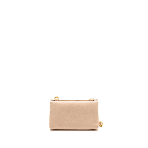 LORO PIANA EXTRA POCKET MINI POUCH CALFSKIN LIGHT PINK GHW