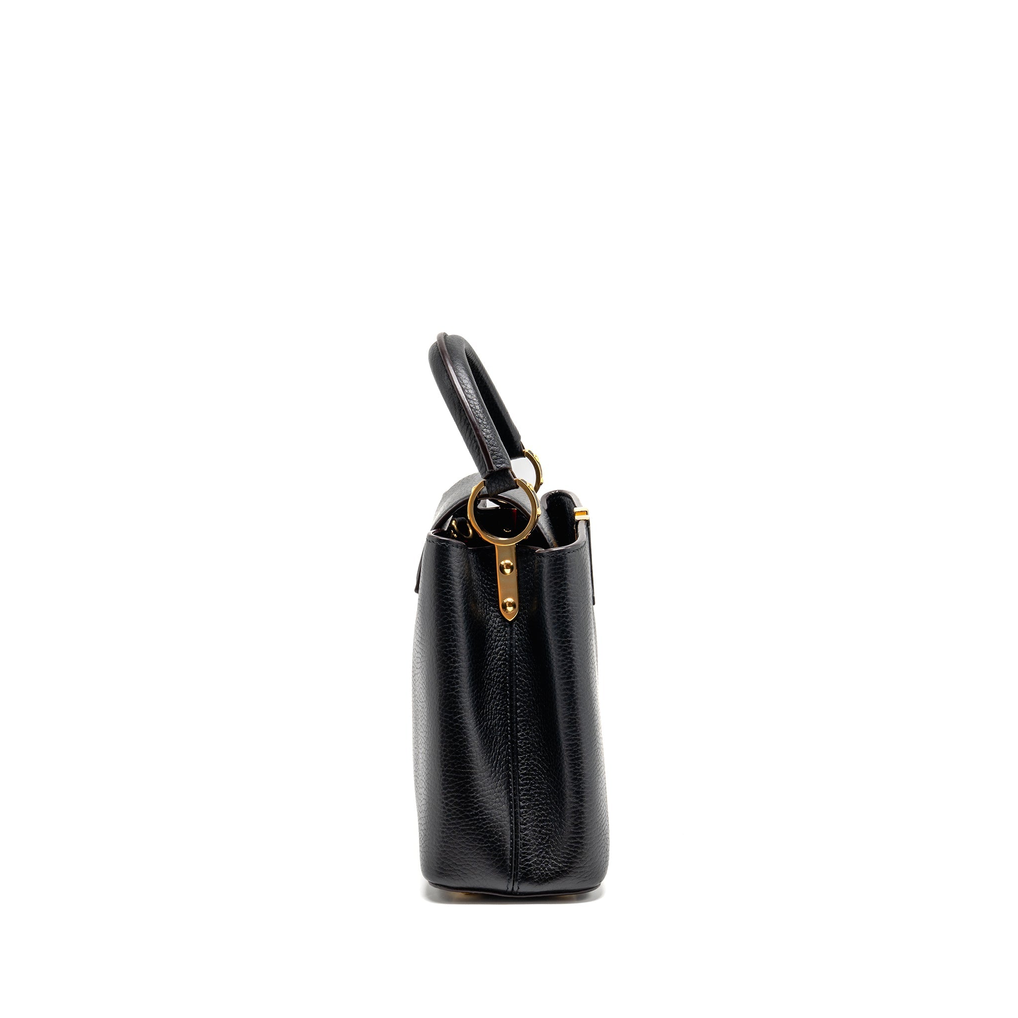 LOUIS VUITTON CAPUCINES BB CALFSKIN BLACK GHW