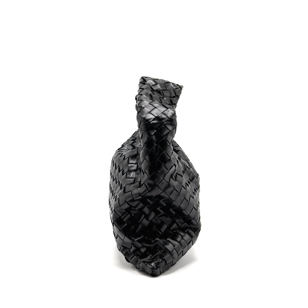 BOTTEGA VENETA HOP BAG CALFSKIN BLACK GHW