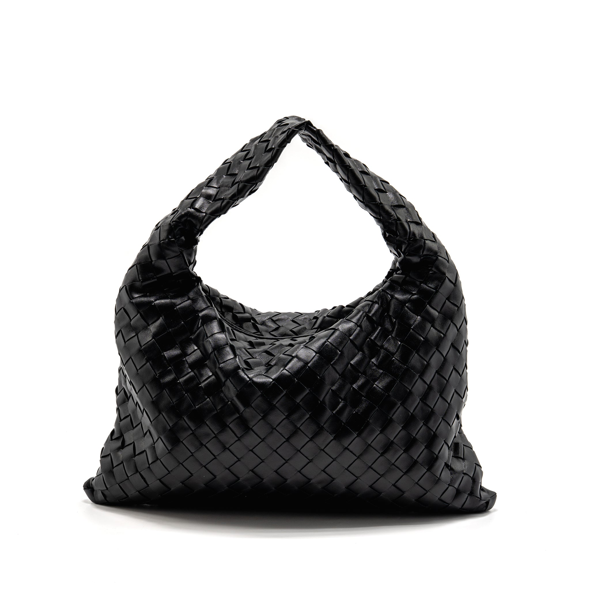 BOTTEGA VENETA HOP BAG CALFSKIN BLACK GHW