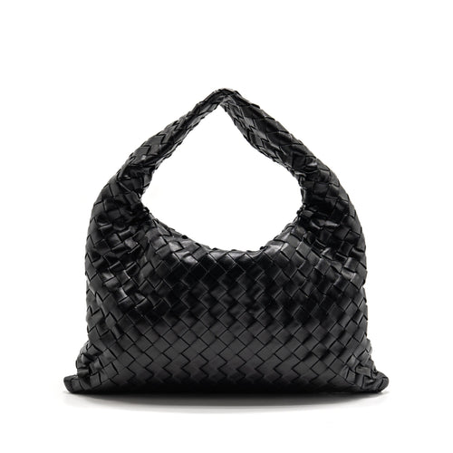 BOTTEGA VENETA HOP BAG CALFSKIN BLACK GHW