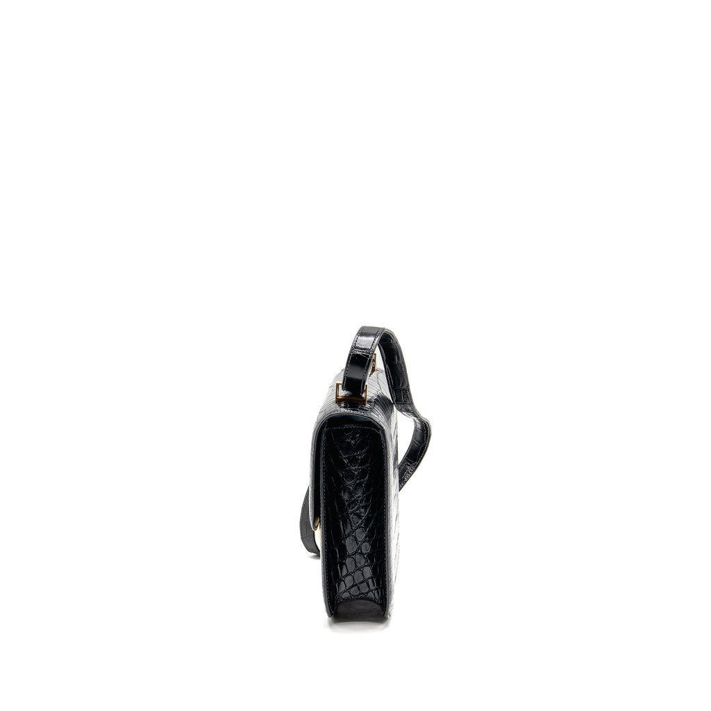 HERMES VINTAGE CONSTANCE 24 SHINY ALLIGATOR DARK BLUE GHW
