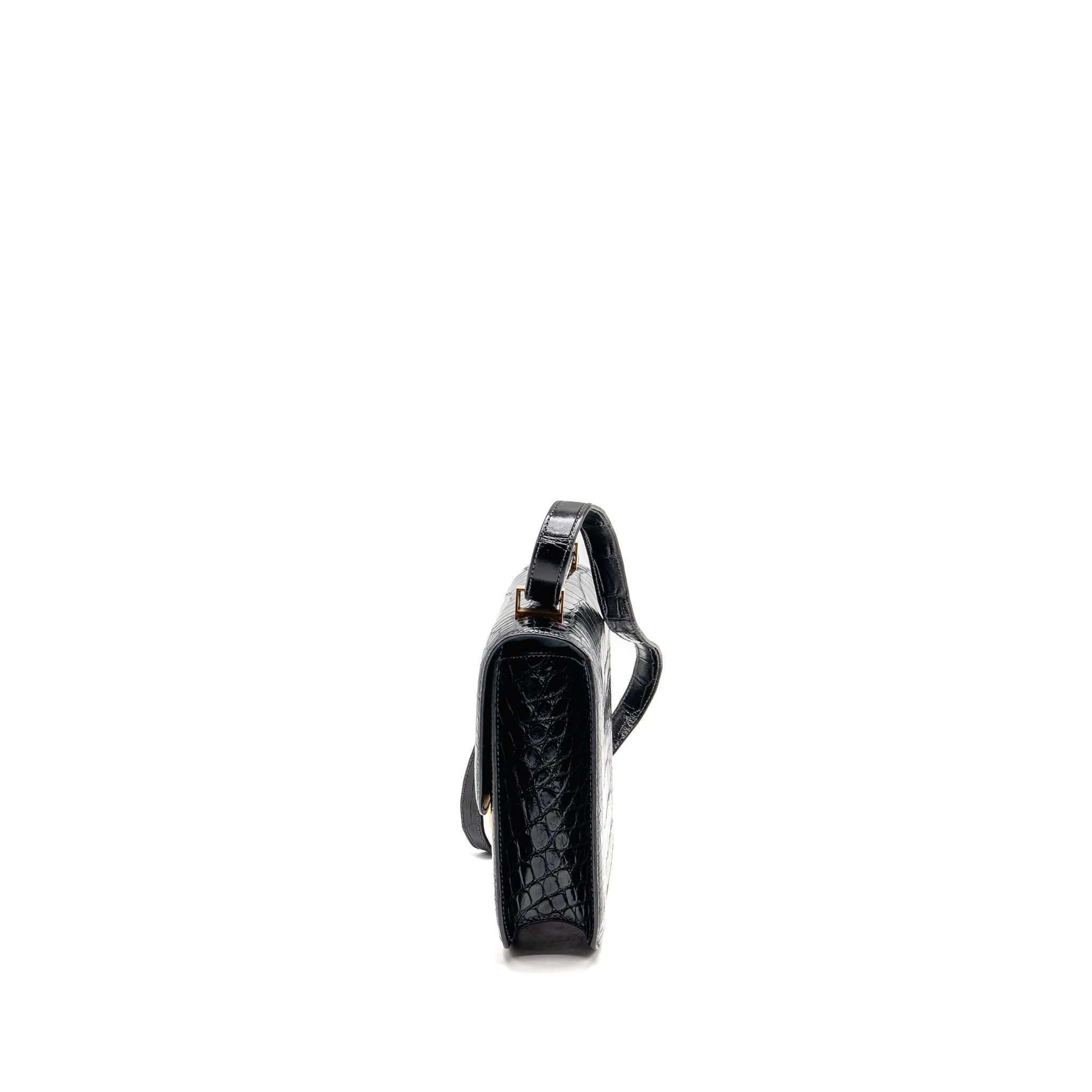 HERMES VINTAGE CONSTANCE 24 SHINY ALLIGATOR DARK BLUE GHW