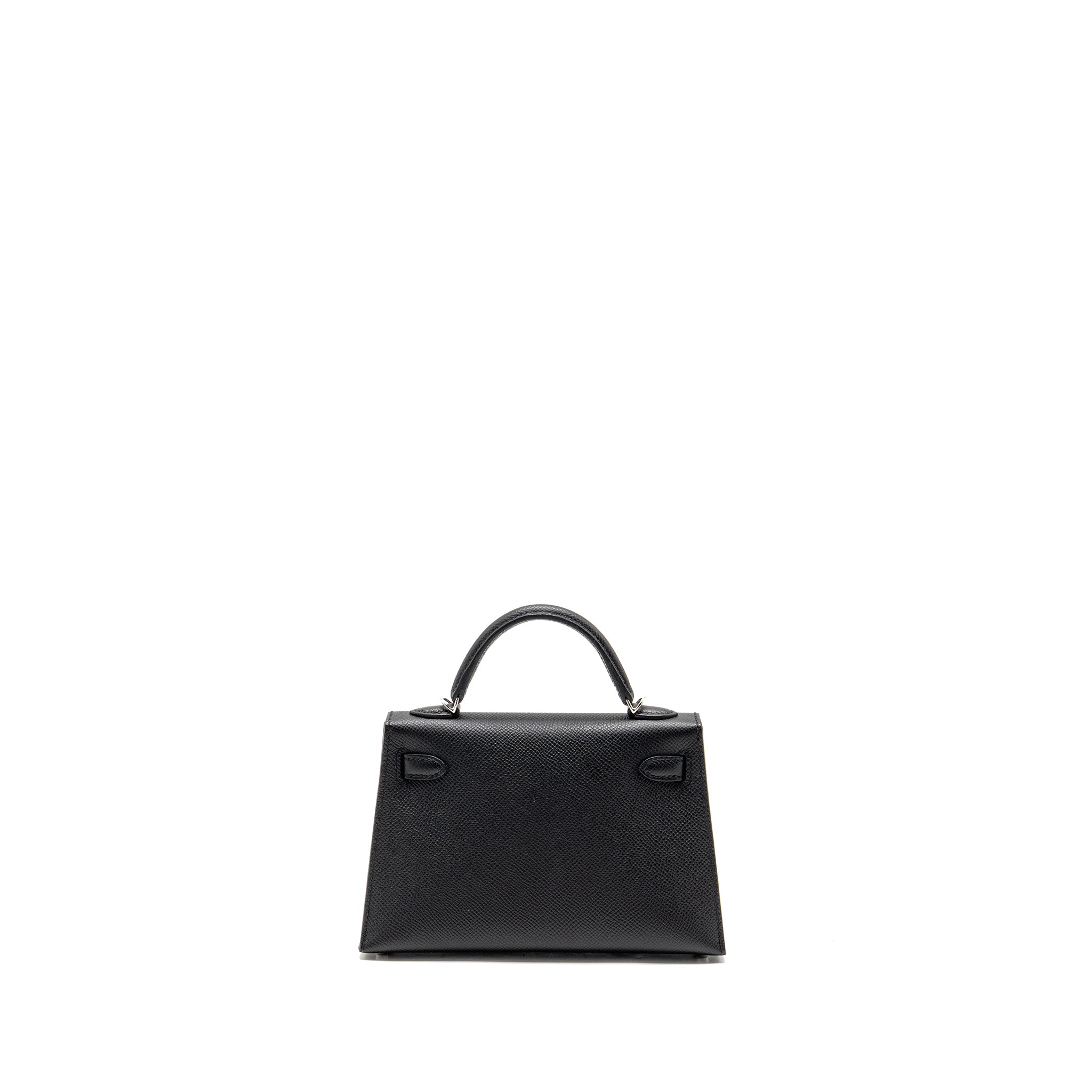 HERMES MINI KELLY II EPSOM BLACK SHW