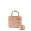 DIOR MEDIUM LADY D-LITE BAG CANNAGE EMBROIDERY ROSEWOOD RGHW