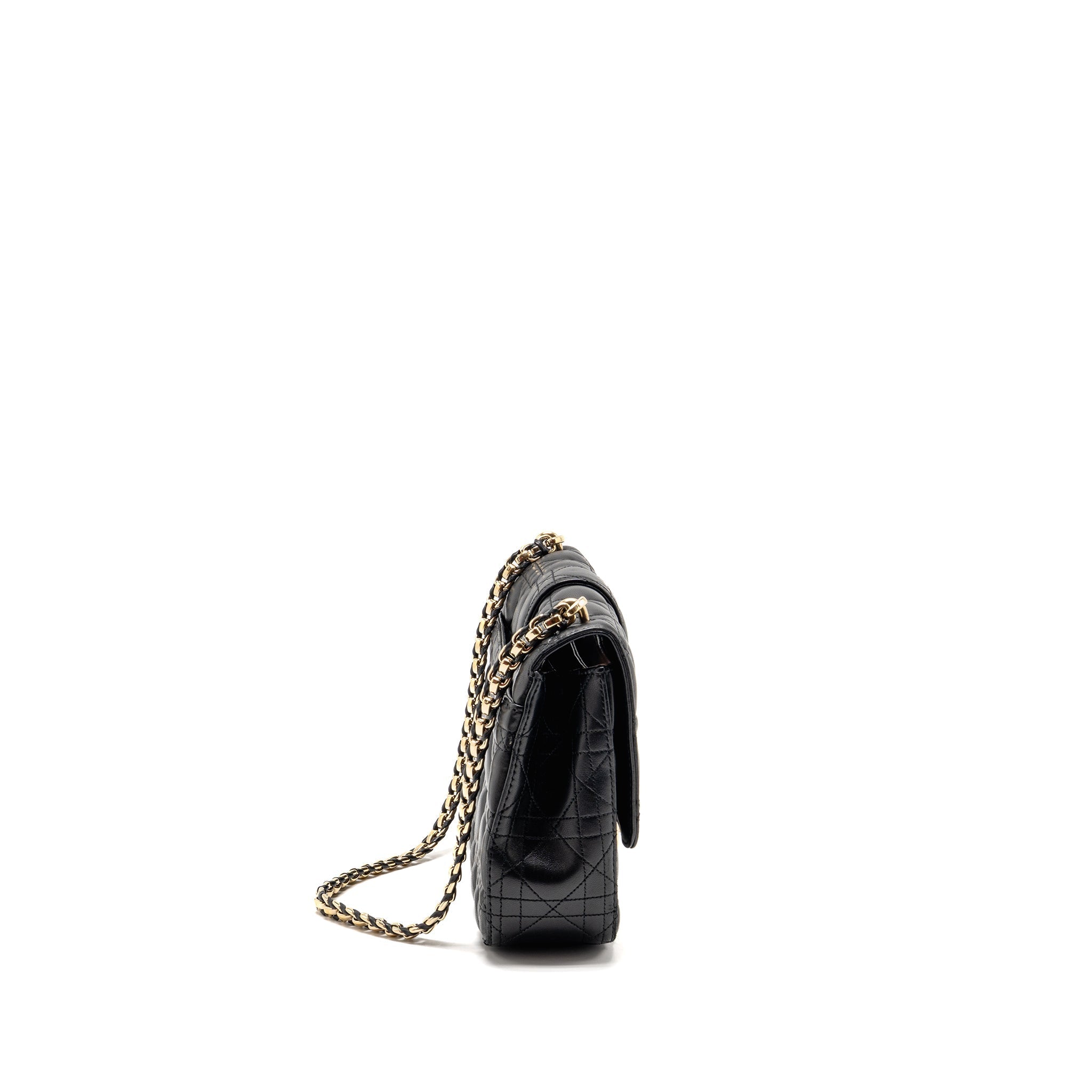 DIOR MISS DIOR FLAP BAG LAMBSKIN BLACK LGHW
