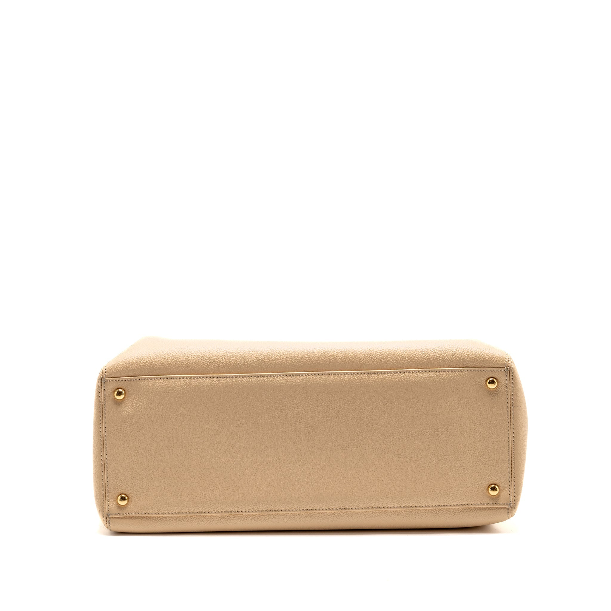 CHANEL CERF TOTE BAG CAVIAR BEIGE GHW
