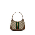 GUCCI JACKIE 1961 SMALL SHOULDER BAG GG SUPREME CANVAS/CALFSKIN BROWN/MULTICOLOUR GHW