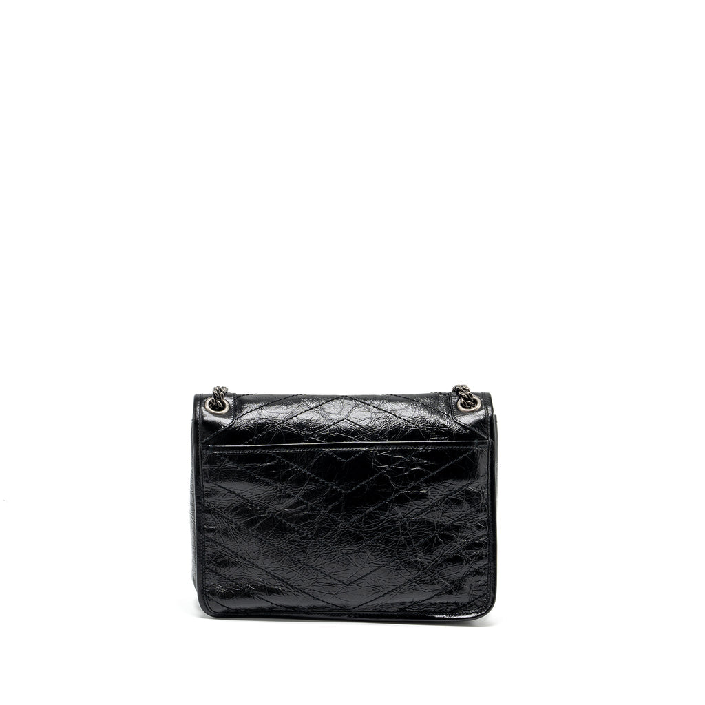 SAINT LAUREN MEDIUM NIKI CALFSKIN BLACK RUTHENIUM HARDWARE