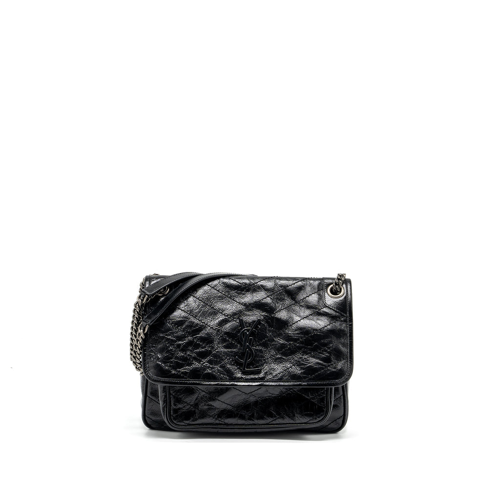 SAINT LAUREN MEDIUM NIKI CALFSKIN BLACK RUTHENIUM HARDWARE