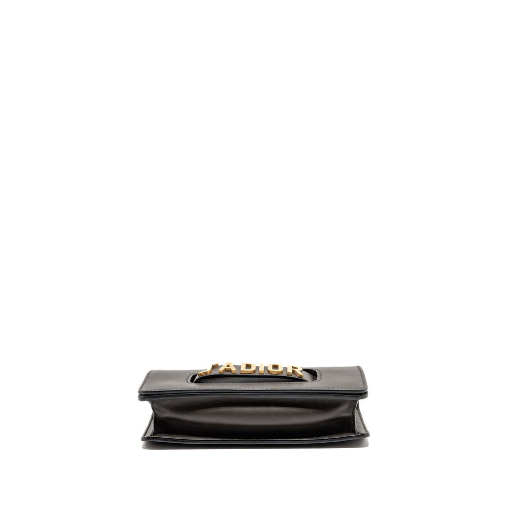 DIOR J’ADIOR FLAP BAG WITH CHAIN CALFSKIN DARK BROWN GHW