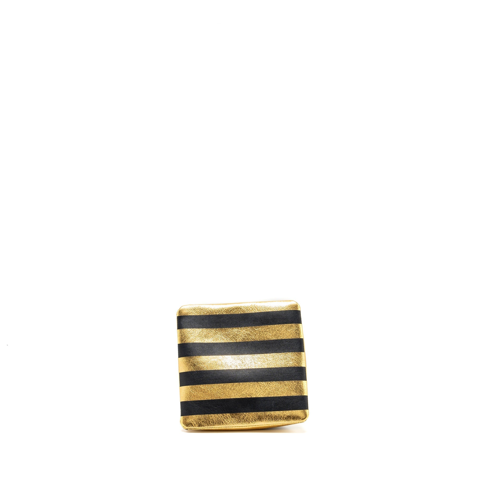 CHANEL 19A CC KHEOPS MISCELLANEOUS PYRAMID CLUTCH LAMBSKIN/METALLIC GOLD/ BLACK GHW