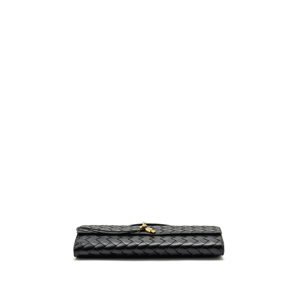 BOTTEGA VENETA ANDIAMO CLUTCH LAMBSKIN BLACK GHW