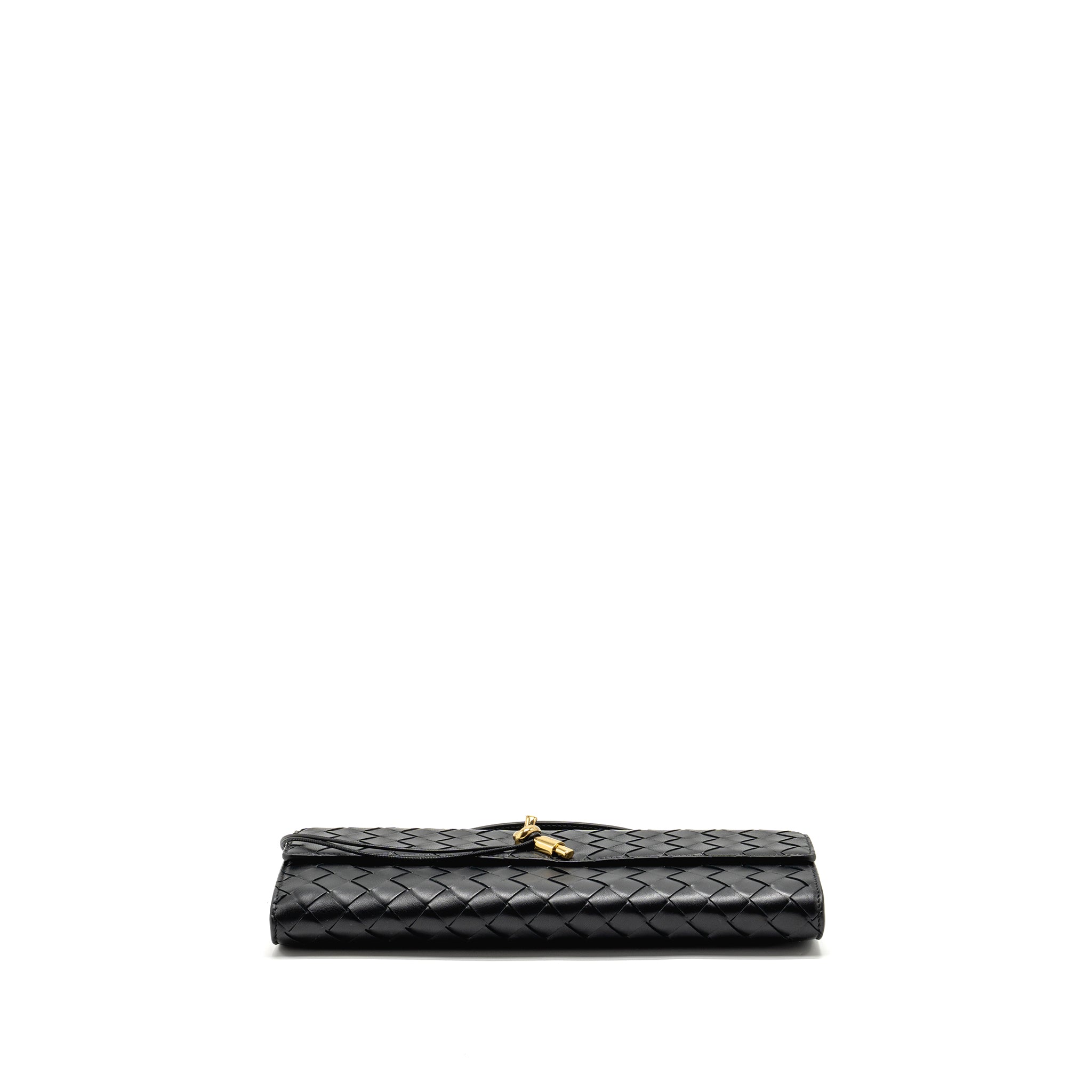 BOTTEGA VENETA ANDIAMO CLUTCH LAMBSKIN BLACK GHW