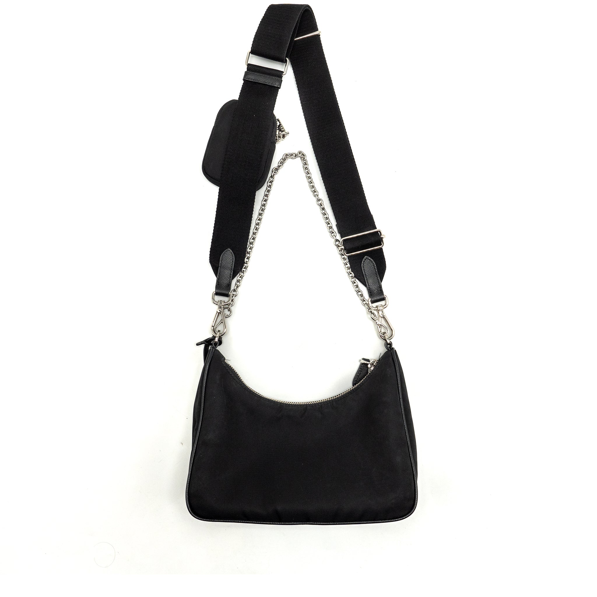 PRADA RE-EDTION 2005 BAG NYLON BLACK SHW