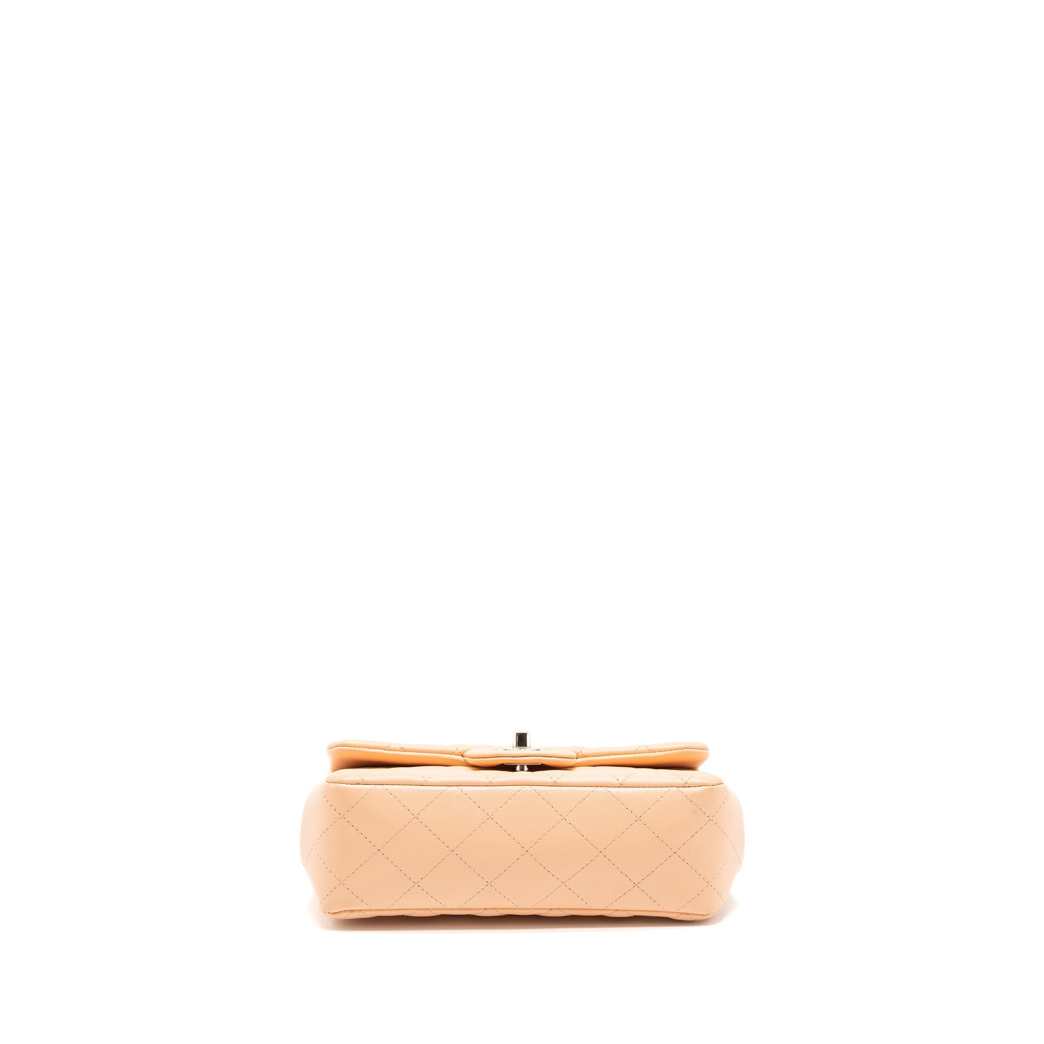 CHANEL MINI RECTANGULAR FLAP BAG LAMBSKIN PINK SHW