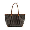 GOYARD ARTOIS PM TOTE BAG GOYARDINE CANVAS BLACK/TAN SHW