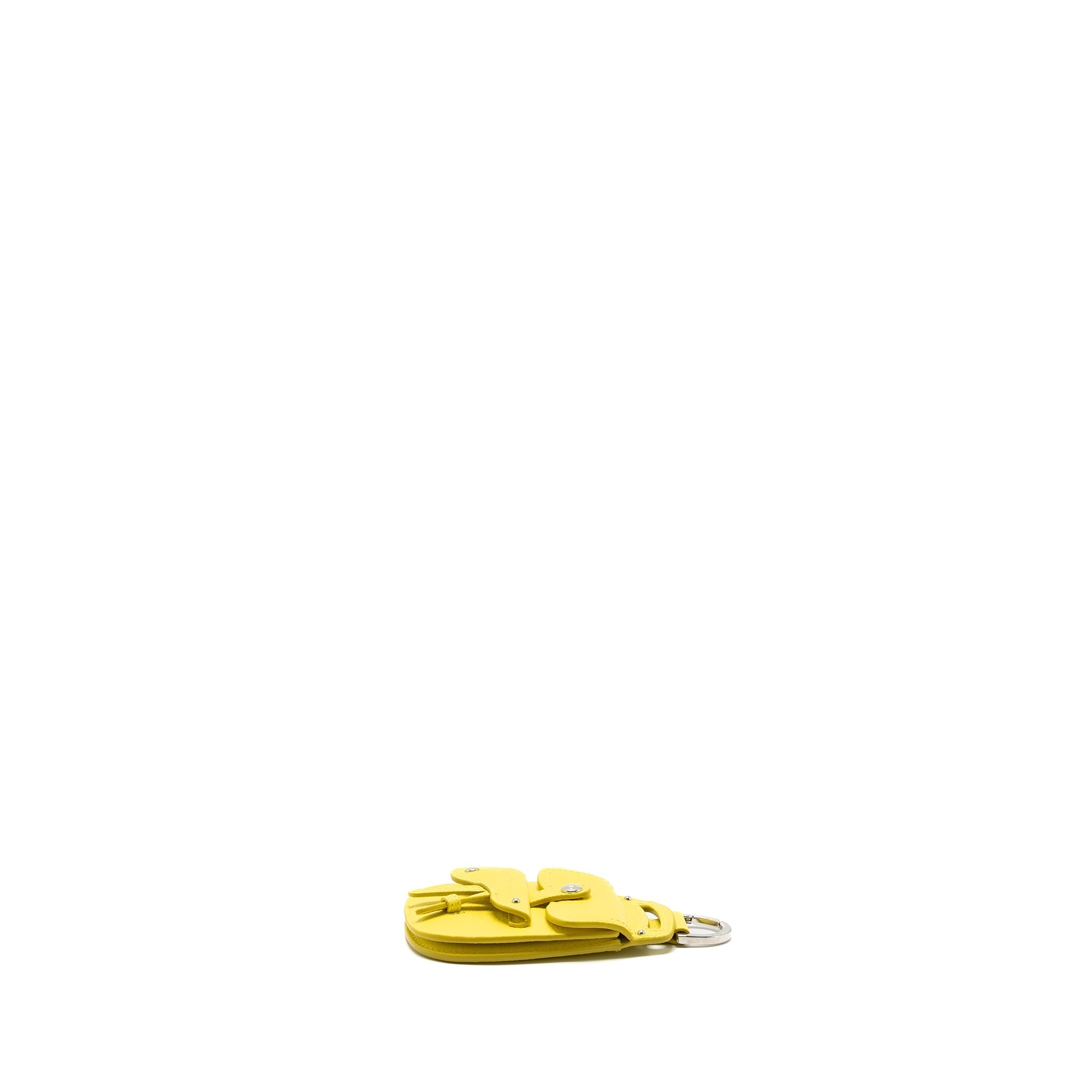 DIOR SADDLE COIN POUCH/BAG CHARM YELLOW SHW
