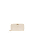 CHANEL CHEVRON BOY ZIP LONG WALLET CAVIAR WHITE LGHW