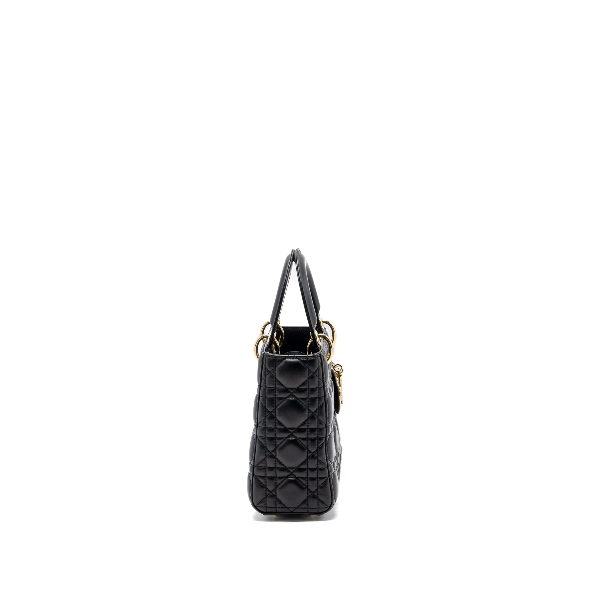 DIOR MY ABC DIOR SMALL LADY DIOR LAMBSKIN BLACK LGHW