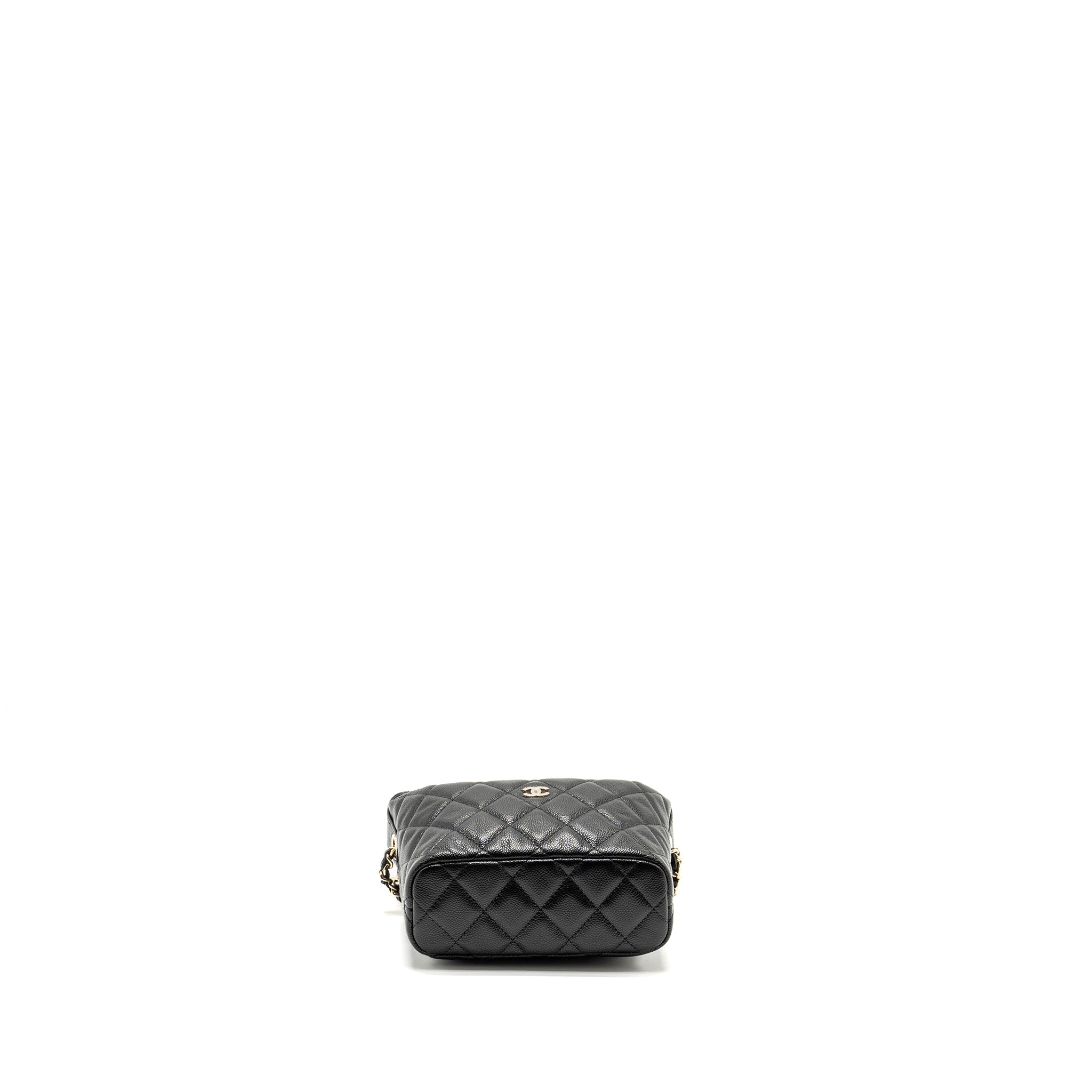 CHANEL 25C QUILTED HOBO BAG CAVIAR BLACK LGHW (MICROCHIP)