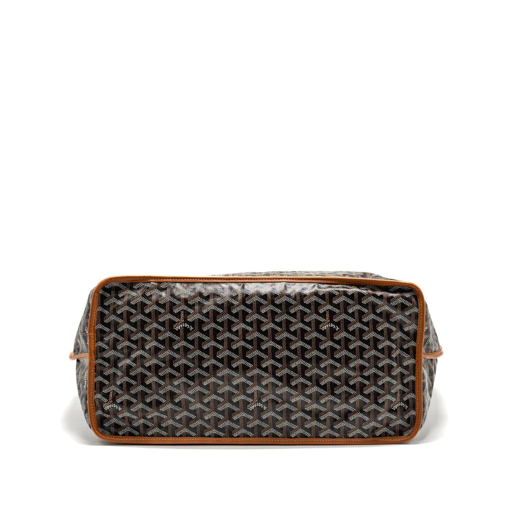 GOYARD ANJOU GM TOTE BAG GOYARDINE CANVAS BROWN/BLACK SHW