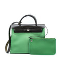 HERMES HERBAG 31 ZIP BAG CACHE HUNTER/CANVAS GREEN SHW