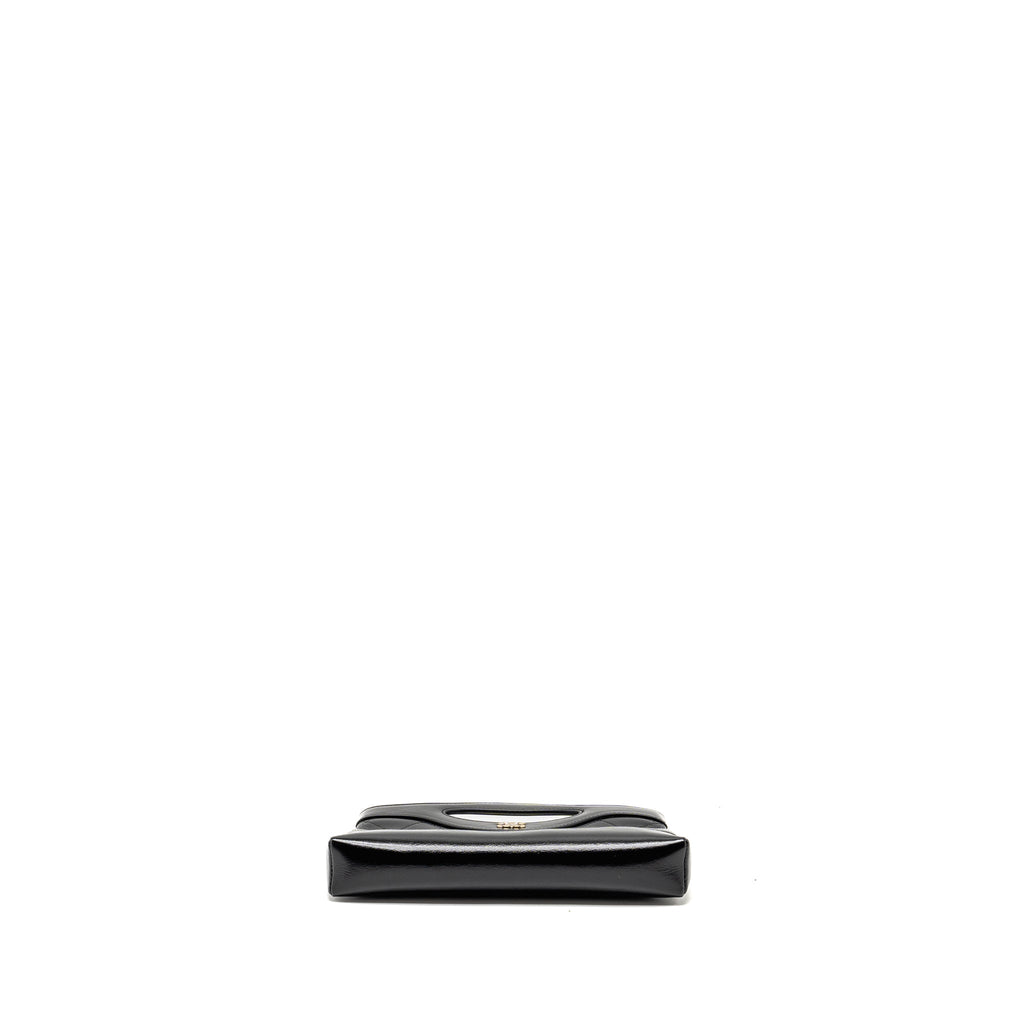 CHANEL 24C MINI 31 CLUTCH WITH CHAIN SHINY CALFSKIN BLACK LGHW (MICROCHIP)
