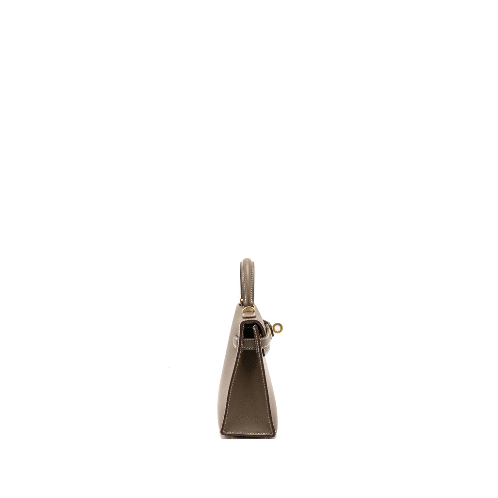 HERMES MINI KELLY II MADAME ETOUPE GHW