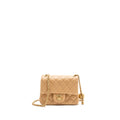 CHANEL 23K PEARL CRUSH MINI SQUARE FLAP BAG LAMBSKIN BEIGE GHW (MICROCHIP)