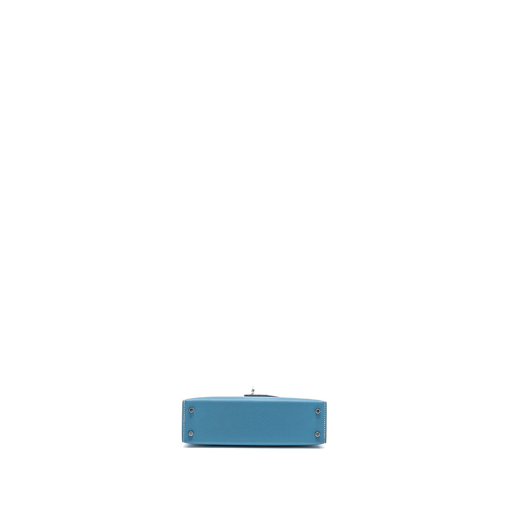HERMES MINI KELLY II EPSOM NEW BLUE JEAN SHW