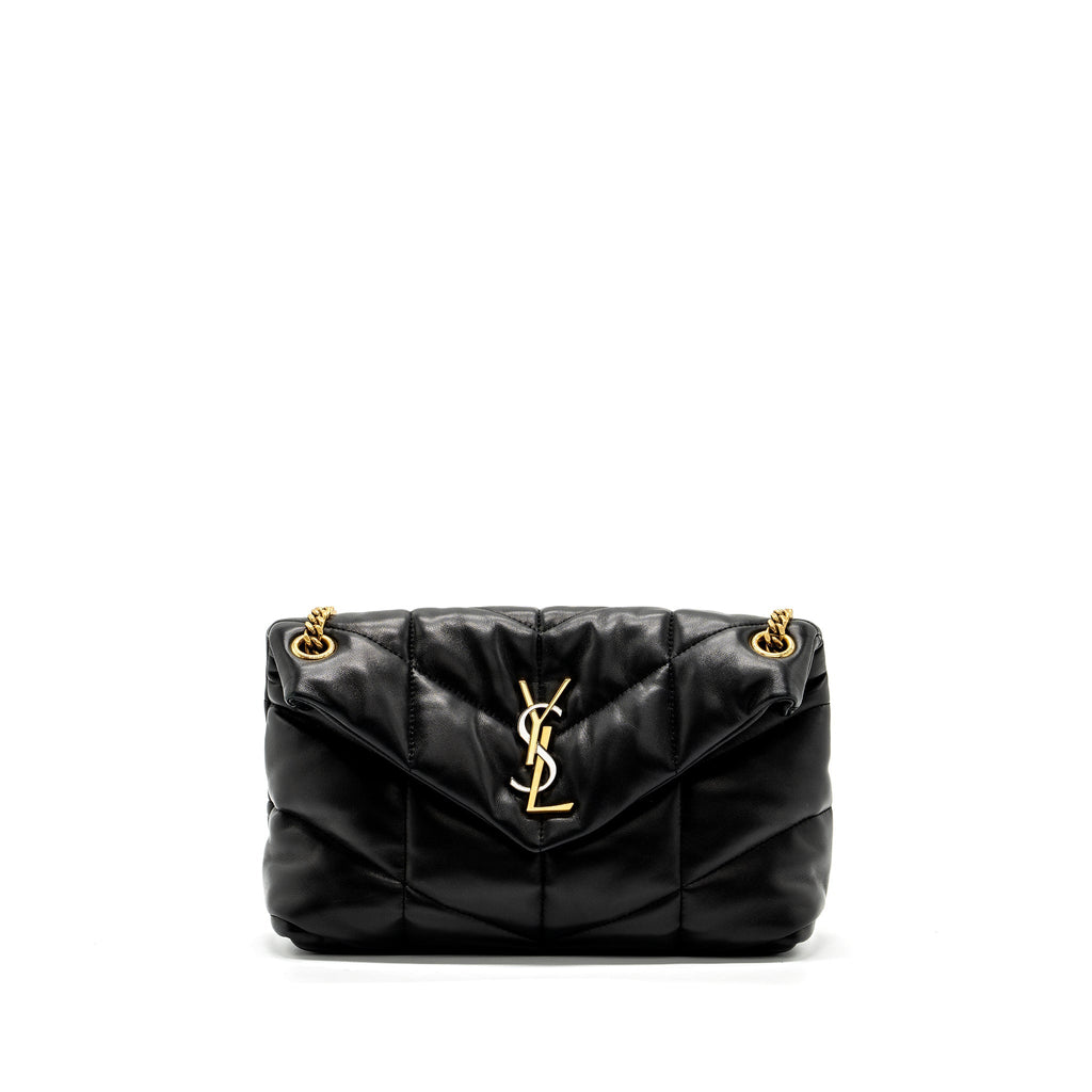 SAINT LAURENT/YSL SMALL PUFFER BAG NAPPA BLACK MULTICOLOUR HARDWARE
