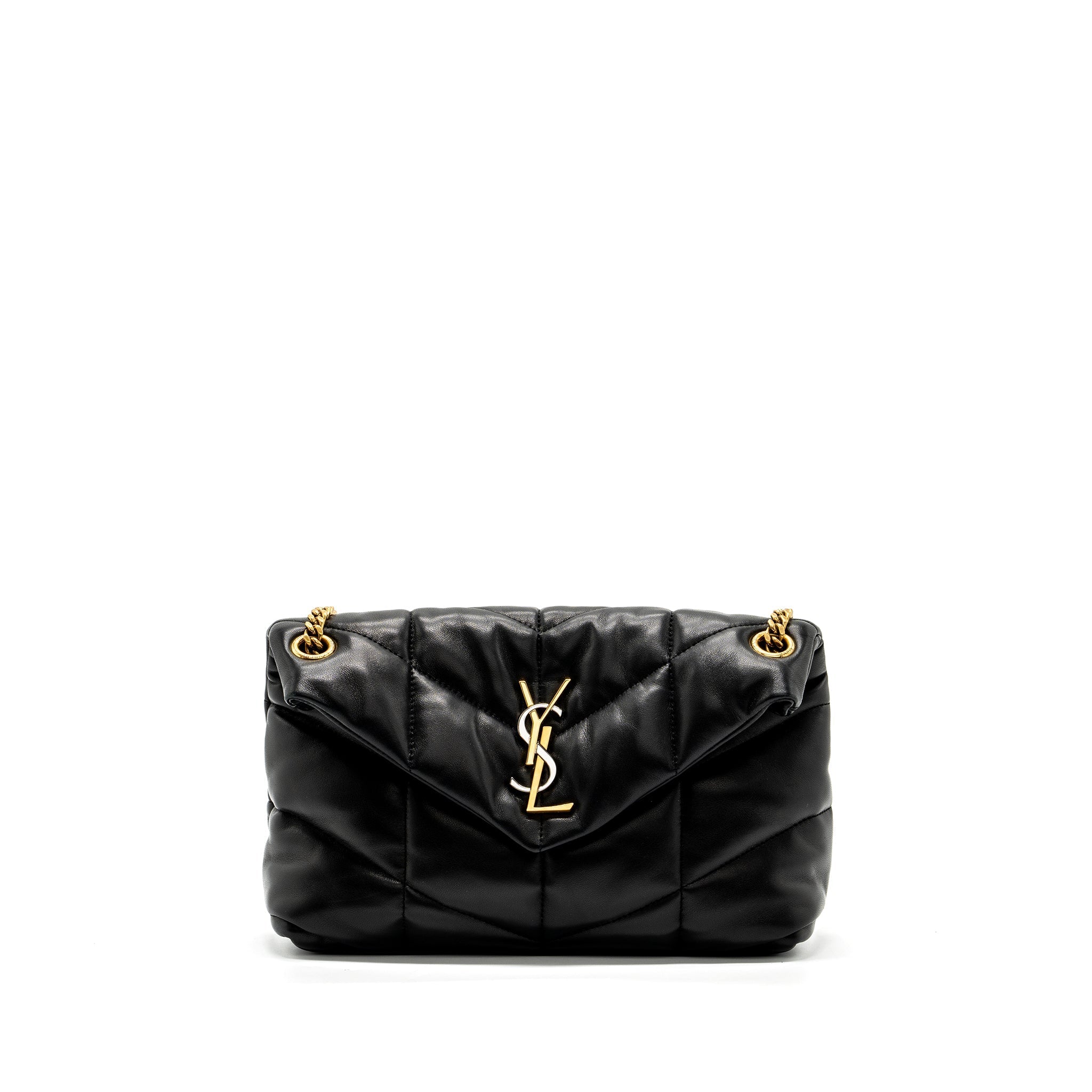 SAINT LAURENT/YSL SMALL PUFFER BAG NAPPA BLACK MULTICOLOUR HARDWARE