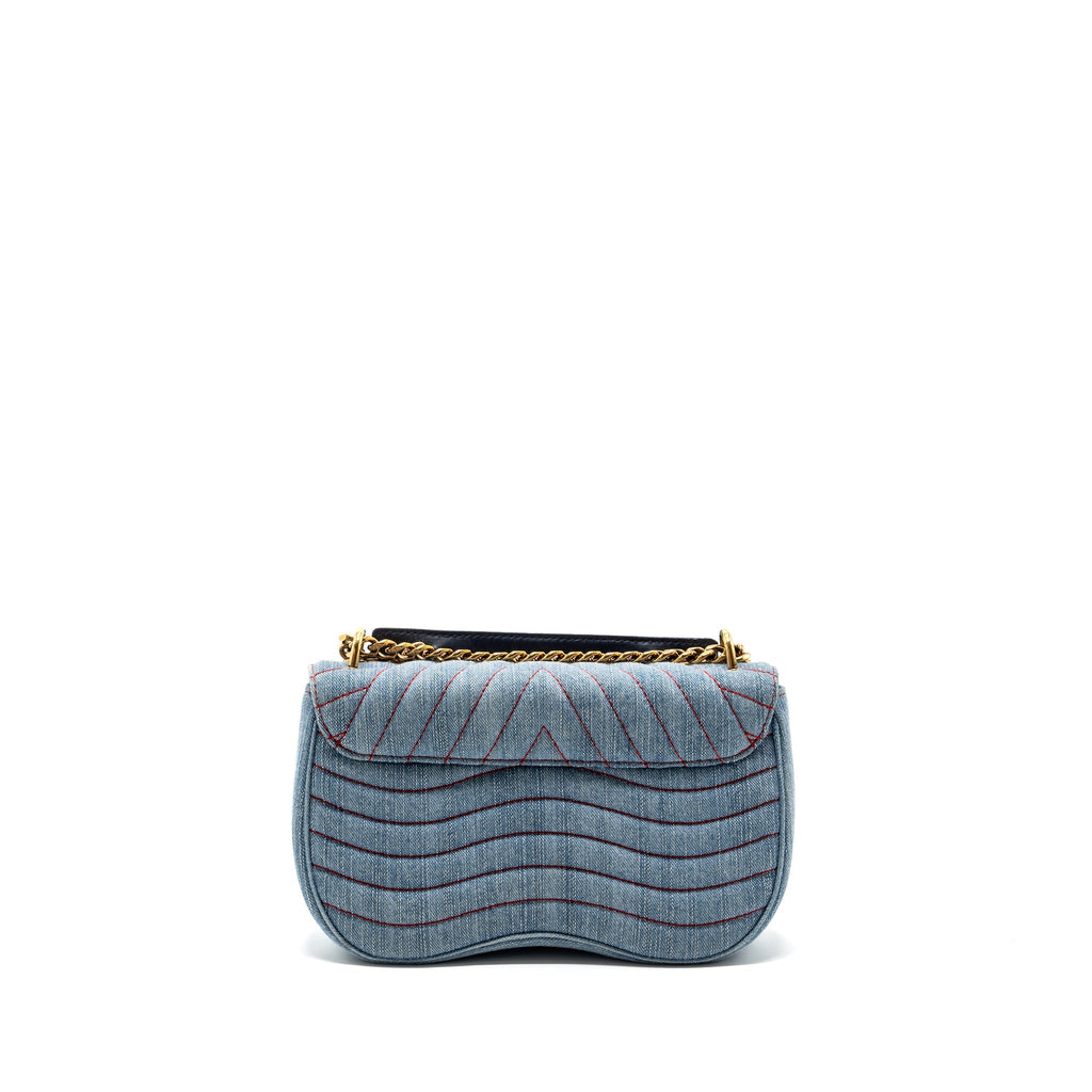 LOUIS VUITTON NEW WAVE FLAP CHAIN BAG LIMITED EDITION DENIM BLUE/ MULTICOLOR GHW