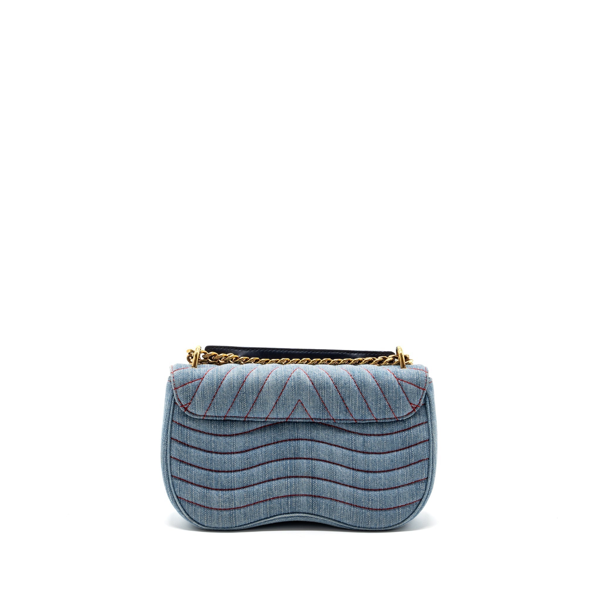 LOUIS VUITTON NEW WAVE FLAP CHAIN BAG LIMITED EDITION DENIM BLUE/ MULTICOLOR GHW