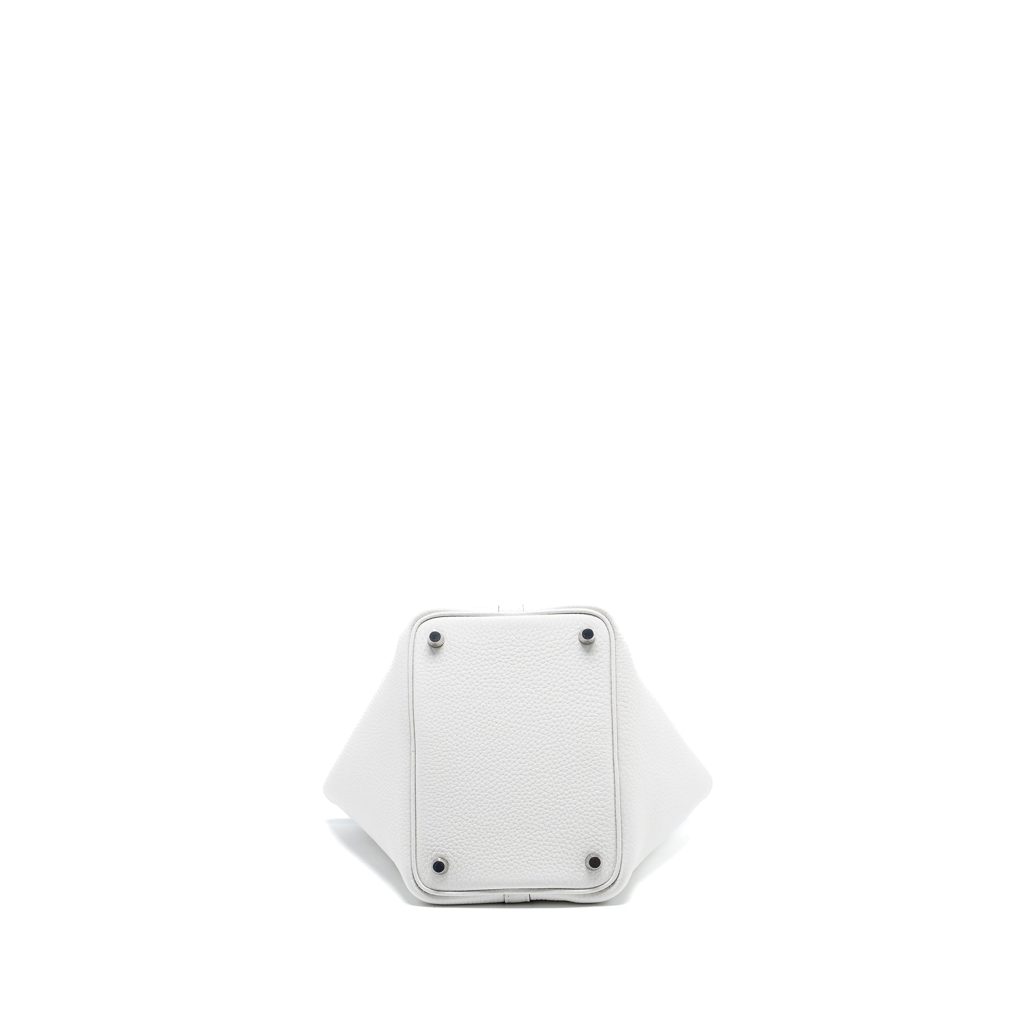 HERMES PICOTIN 18 LOCK BAG CLEMENCE NEW WHITE SHW