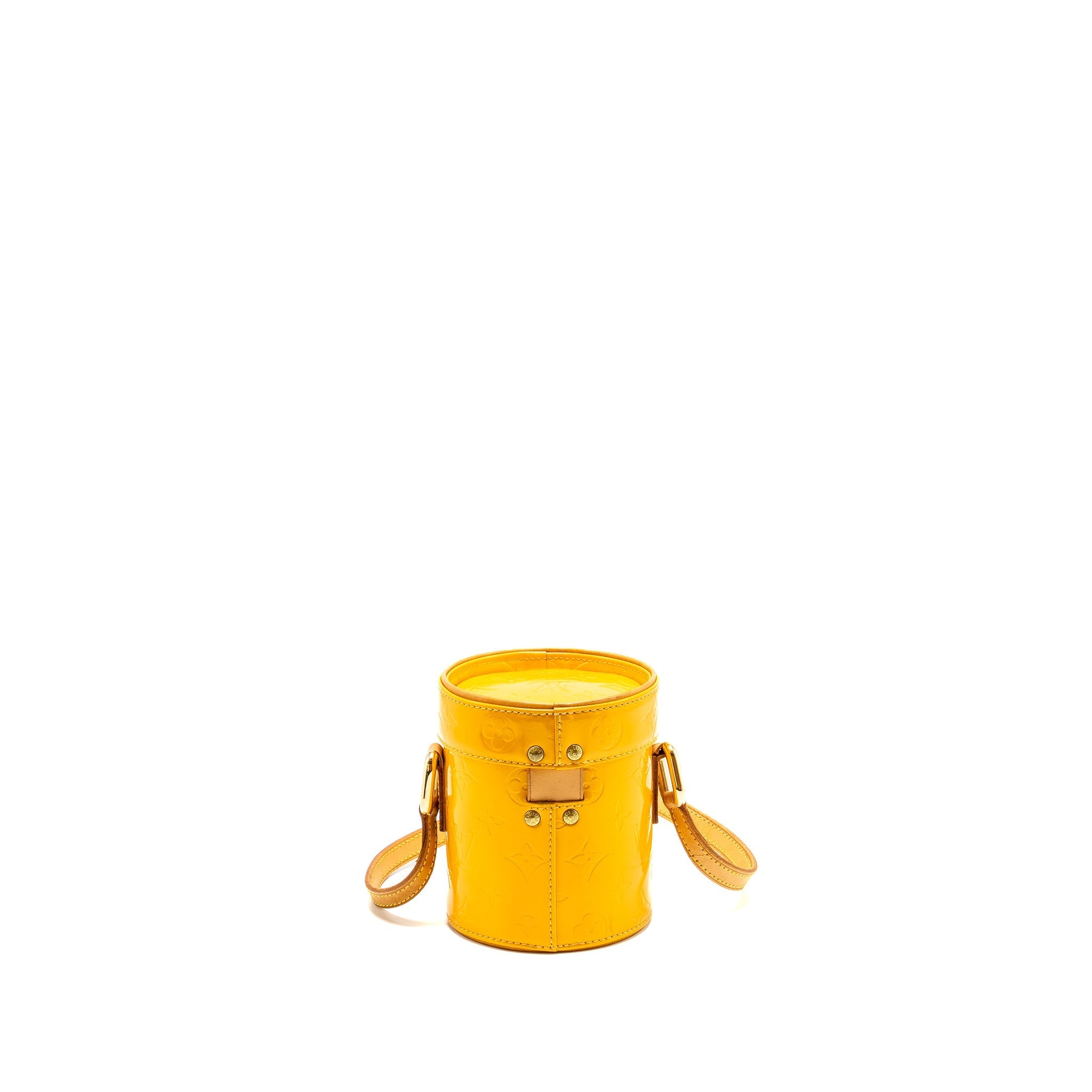 LOUIS VUITTON VERNIS ASTOR PLACE VANITY BAG PATENT YELLOW GHW