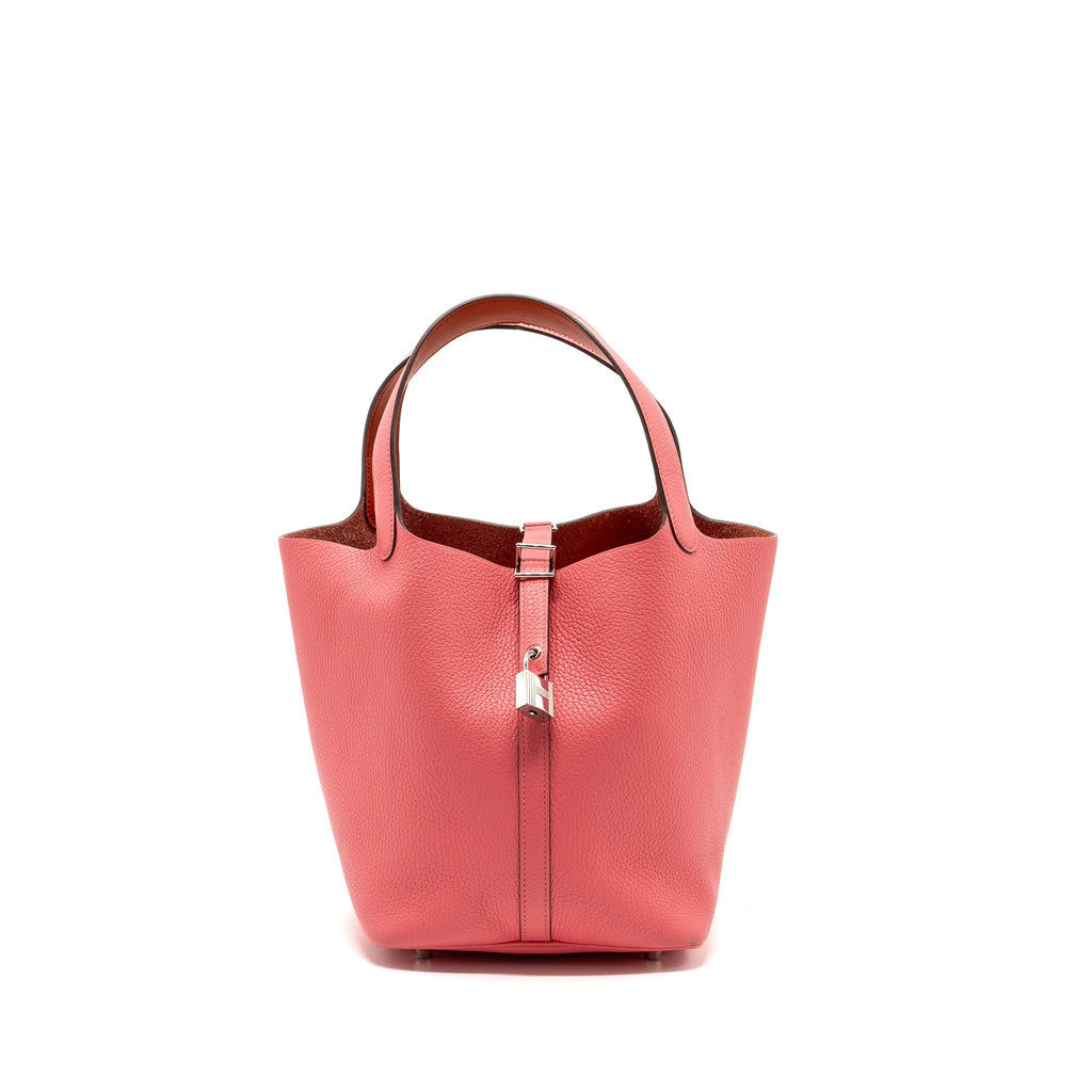 HERMES PICOTIN 22 LOCK BAG CLEMENCE ROSE AZALEE SHW