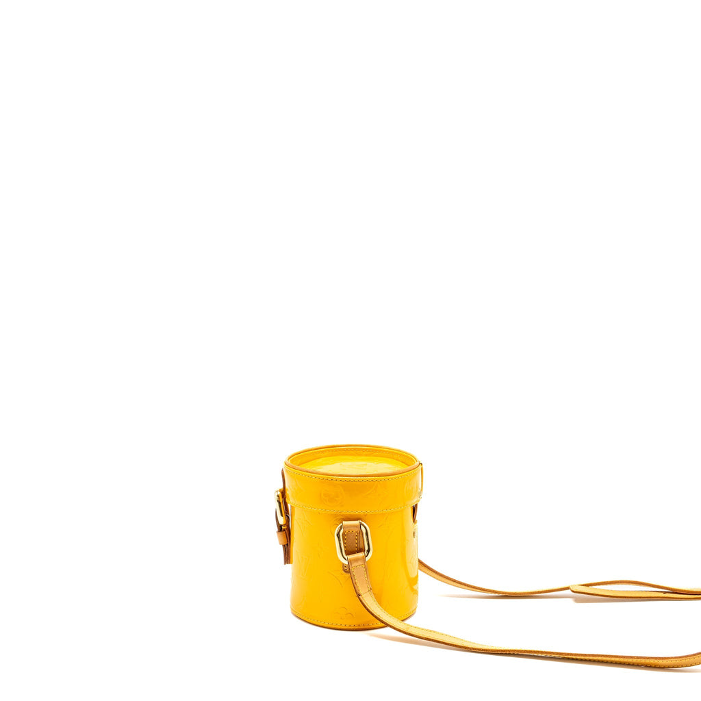 LOUIS VUITTON VERNIS ASTOR PLACE VANITY BAG PATENT YELLOW GHW