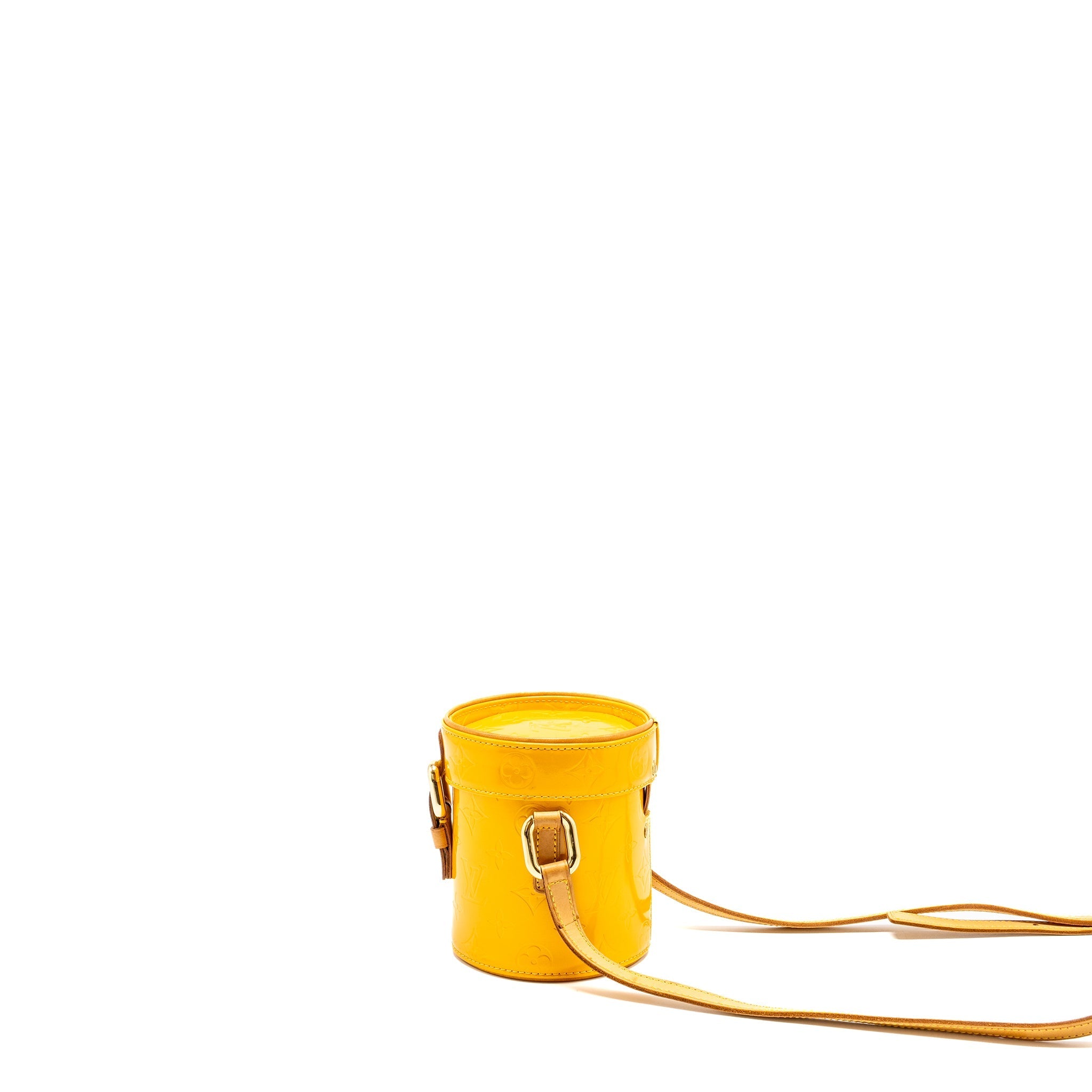 LOUIS VUITTON VERNIS ASTOR PLACE VANITY BAG PATENT YELLOW GHW