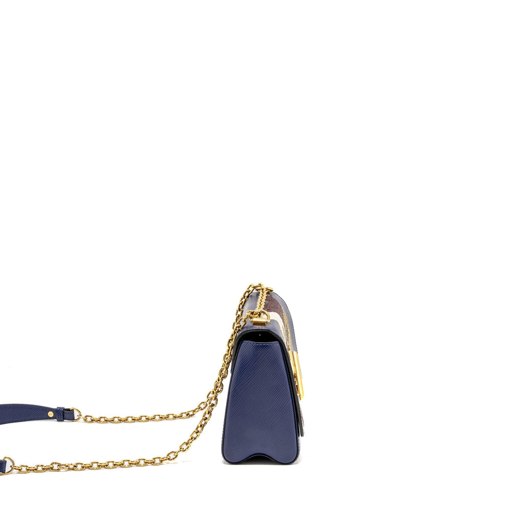 LOUIS VUITTON NIGHT BIRD LADIES TWIST MM BAG EPI/SEQUIN NAVY GHW