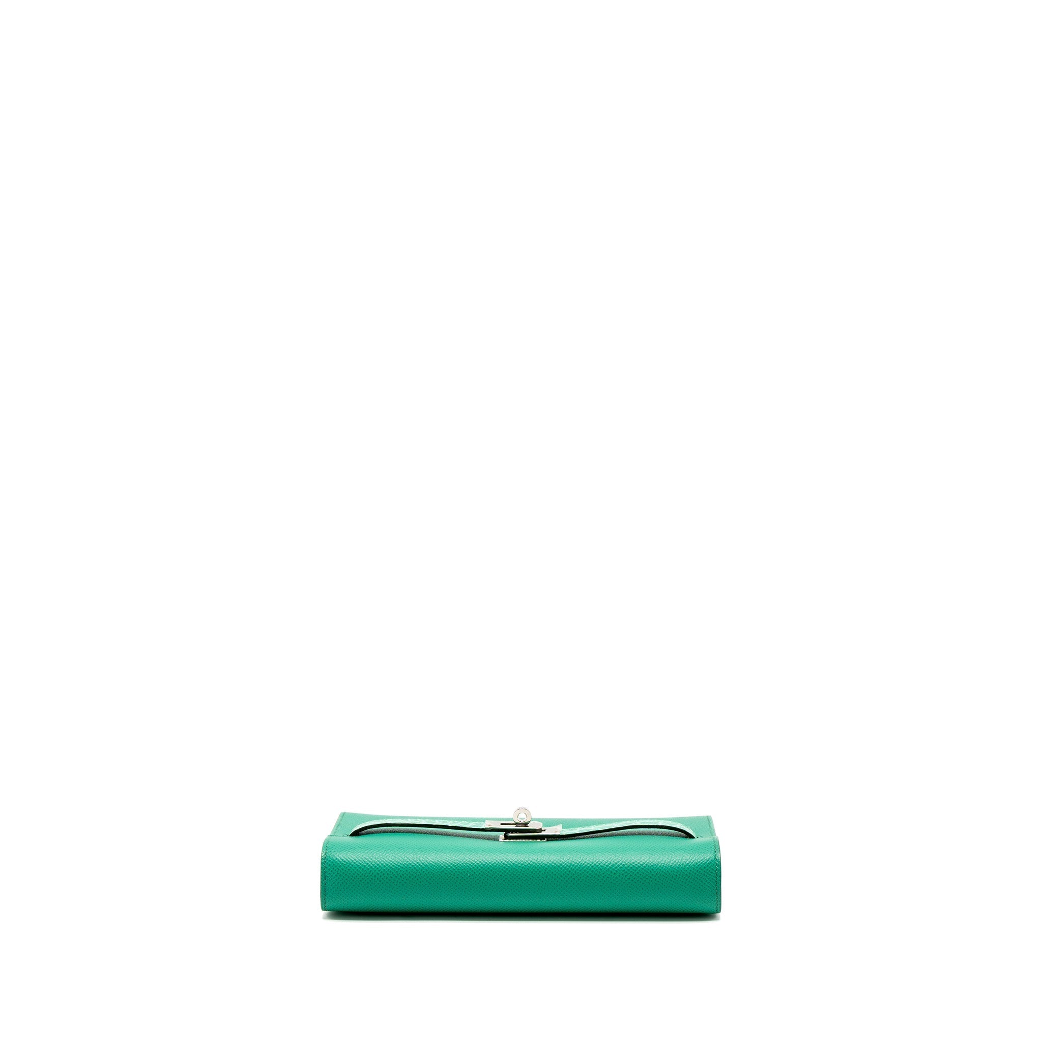 HERMES KELLY TO GO TOUCH EPSOM/ALLIGATOR VERT JADE SHW