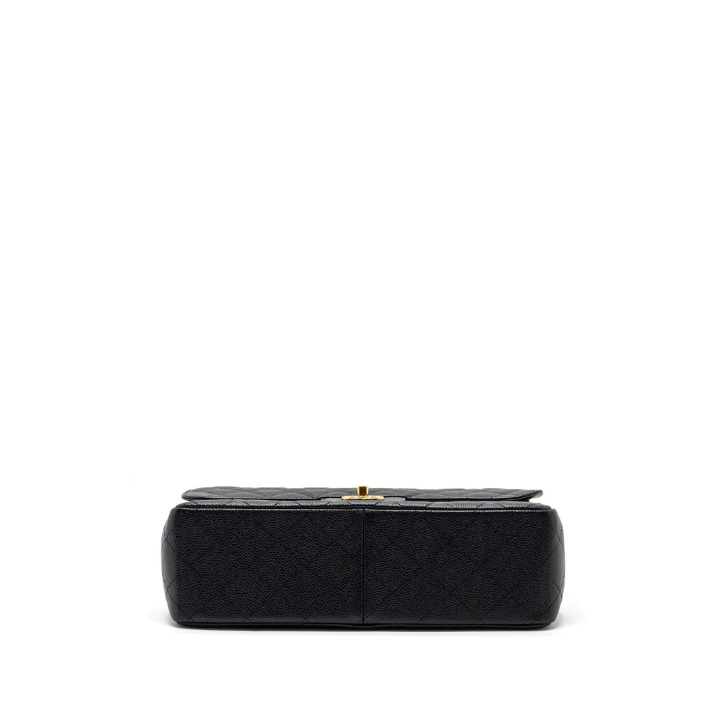 CHANEL JUMBO CLASSIC DOUBLE FLAP BAG CAVIAR BLACK GHW