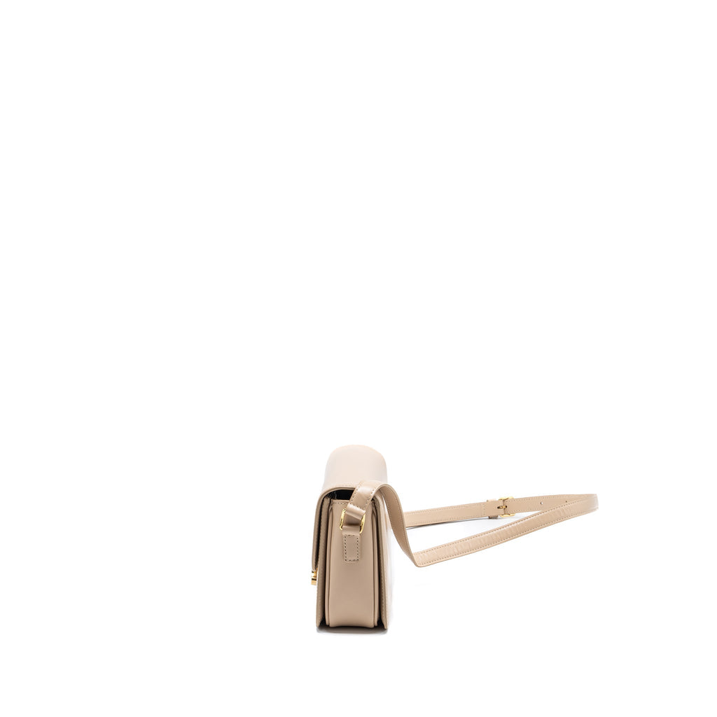 CELINE TEEN TRIOMPHE BAG CALFSKIN LIGHT BEIGE GHW