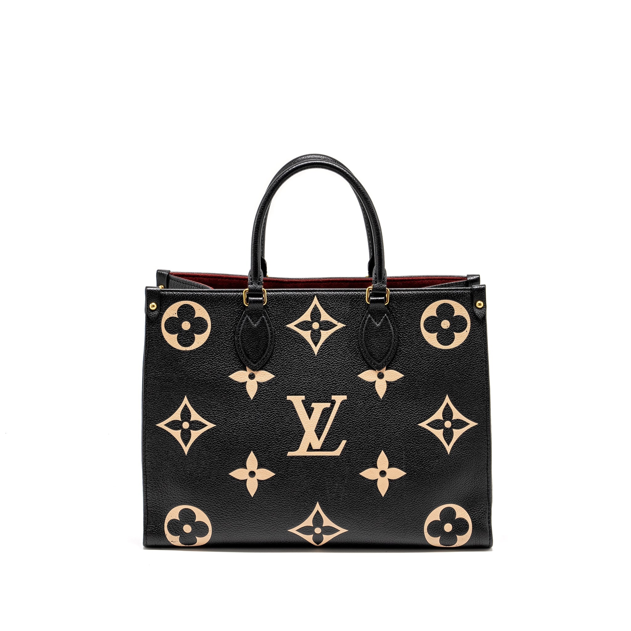 LOUIS VUITTON ONTHEGO MM BICOLOUR MONOGRAM EMPREINTE BLACK / BEIGE GHW